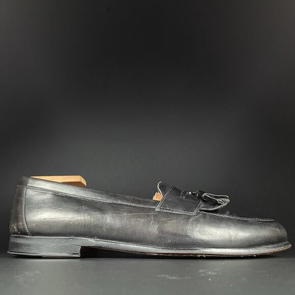 Mezlan Santander Men’s 9.5 M Black Leather Tassel Loafer Slip On Dress Shoes GUC main image 7